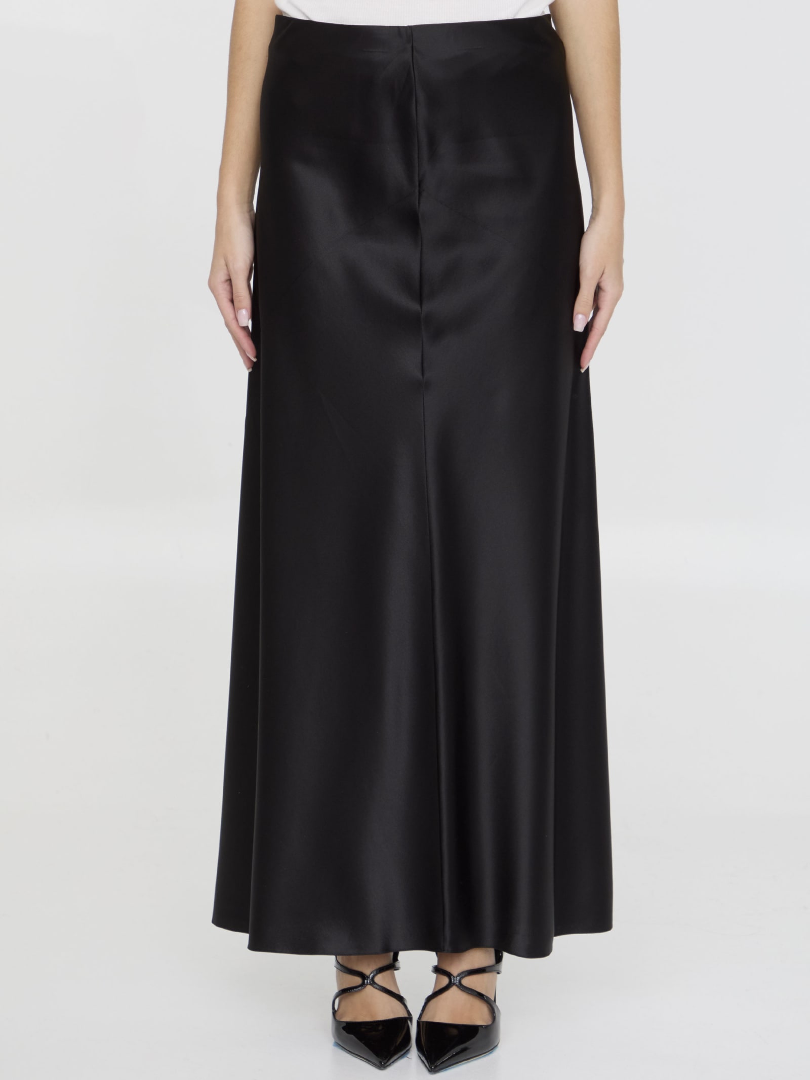 Saint Laurent 缎面长裙