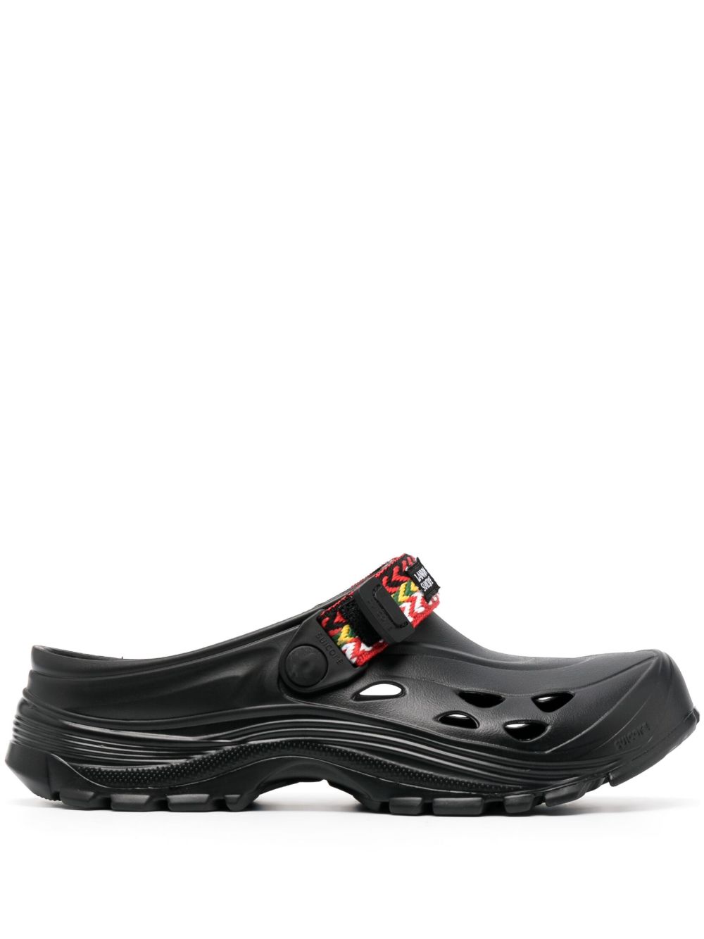 Lanvin x Suicoke Mok 人字斜纹针织凉鞋 - 黑色