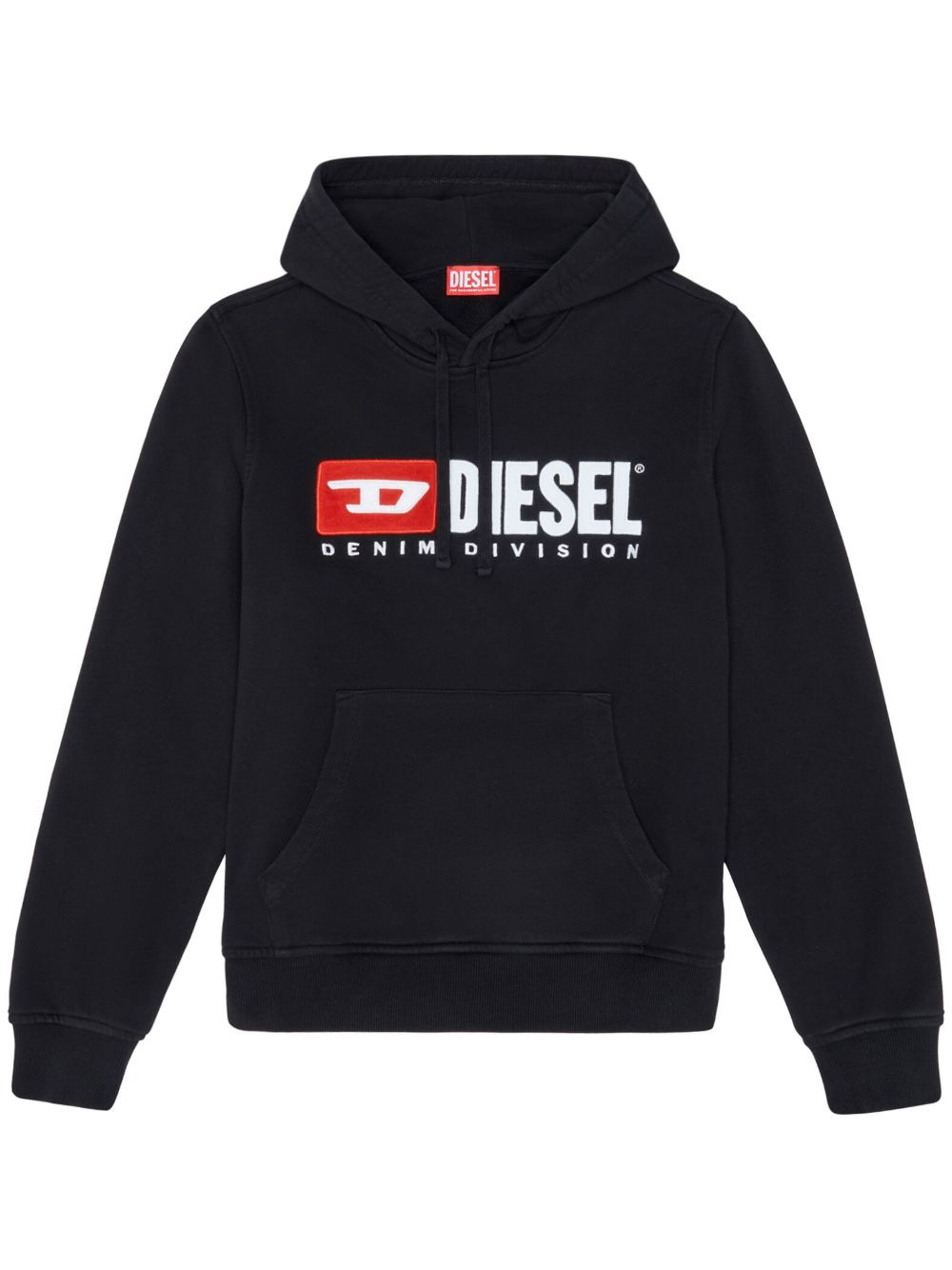 Diesel S-Ginn-Hood-Div logo贴花连帽衫 - 黑色