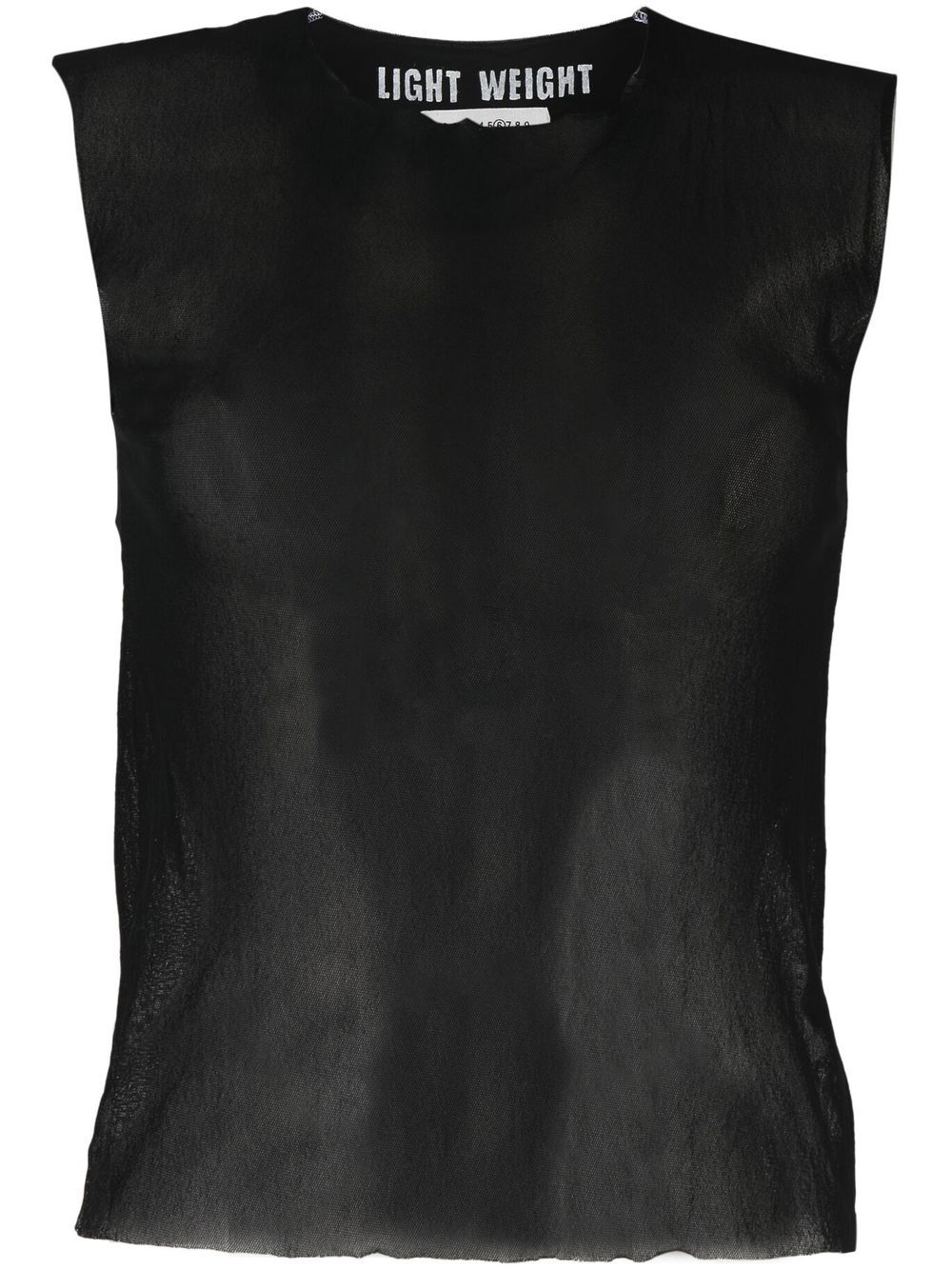 Maison Martin Margiela Pre-Owned 马丁·马吉拉时装屋 半透明拼接T恤（2000年代典藏款） - 黑色