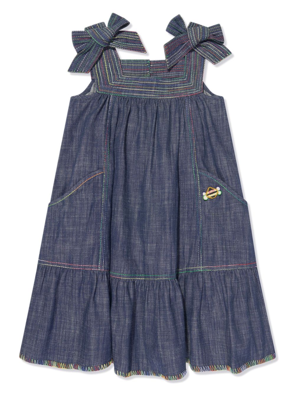 ZIMMERMANN Kids Alight 牛仔连衣裙 - 蓝色