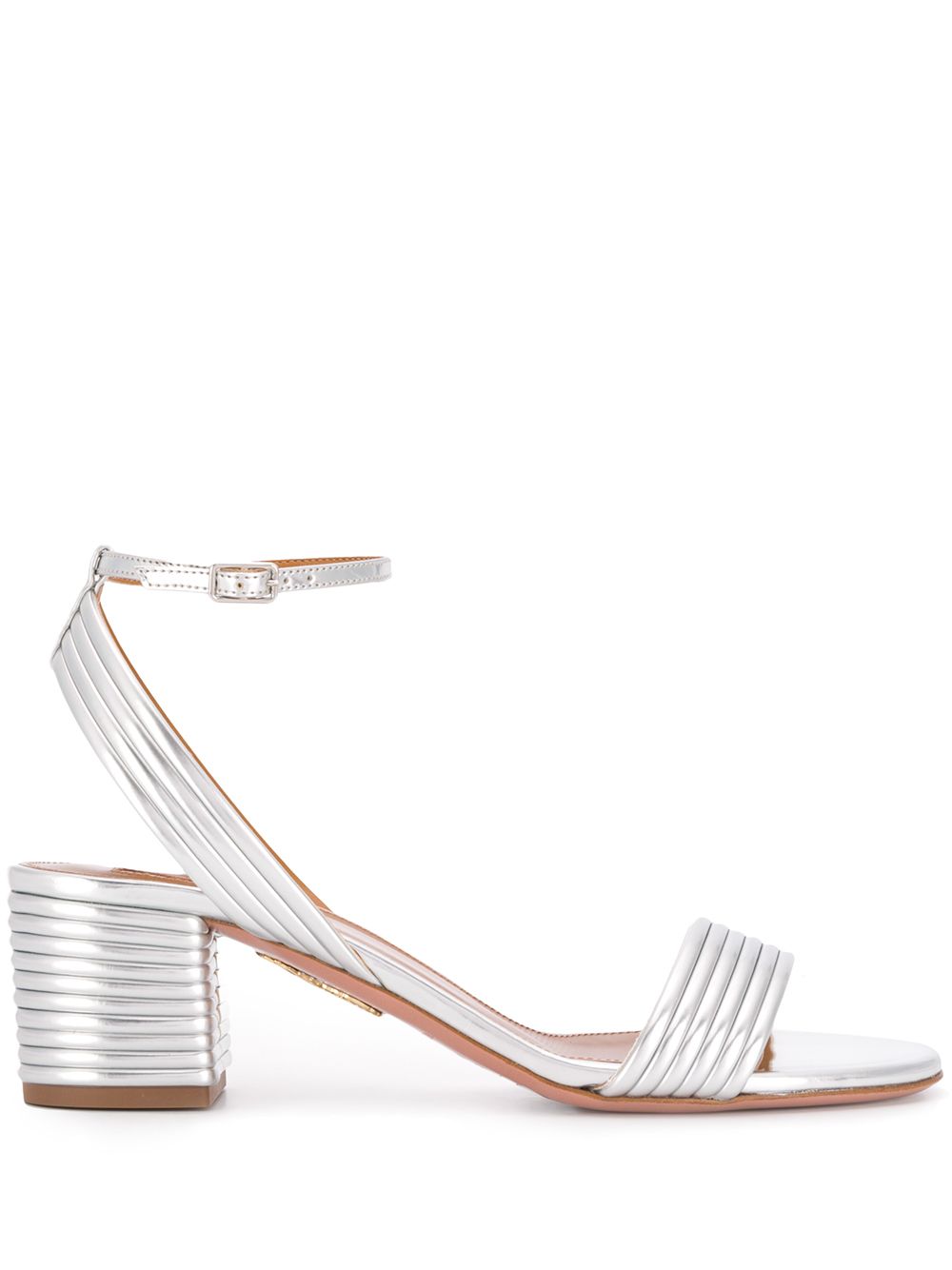 Aquazzura Sundance 金属感凉鞋 - 银色