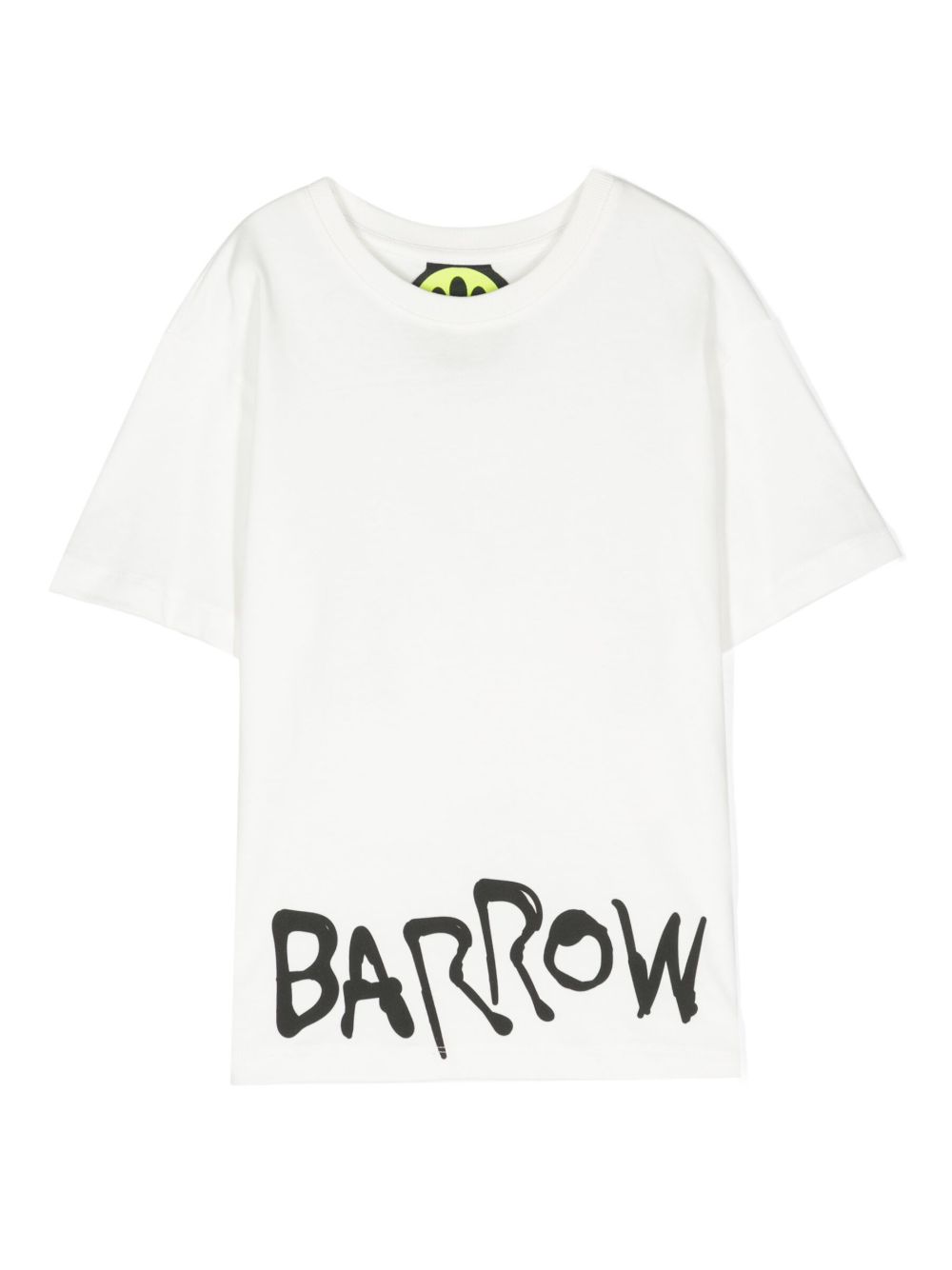 Barrow kids logo印花棉T恤 - 白色