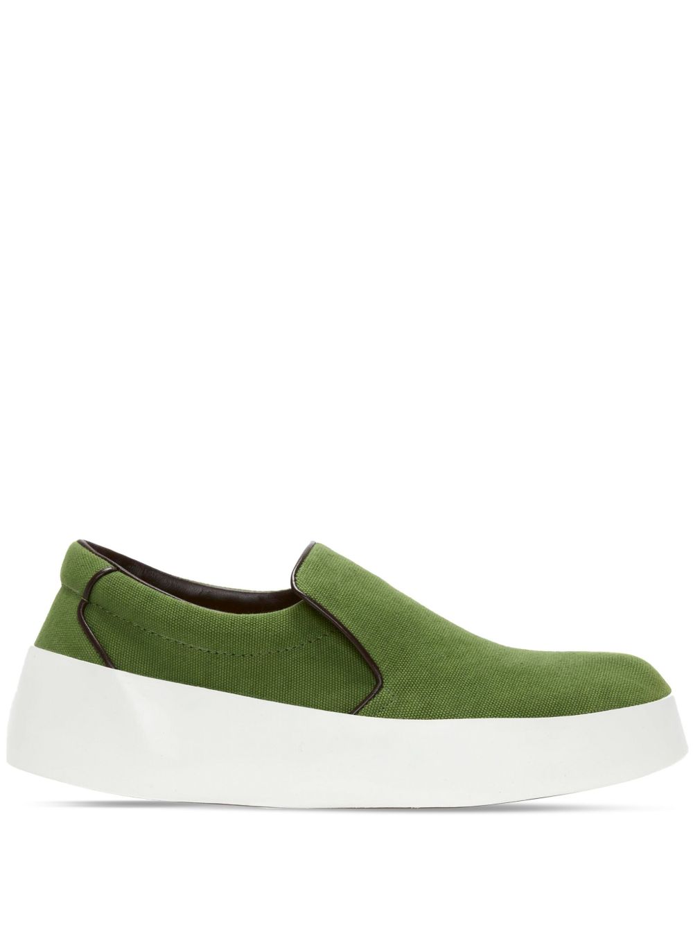 JW Anderson 对比鞋底套穿式运动鞋 - 绿色