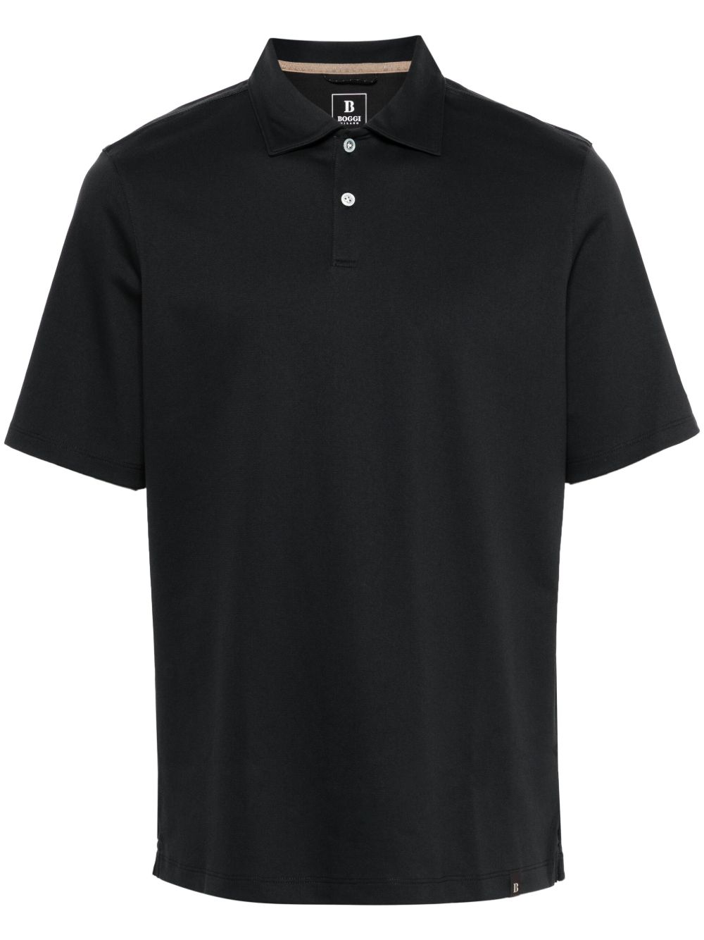 Boggi Milano High-Performance 珠地布polo衫 - 黑色