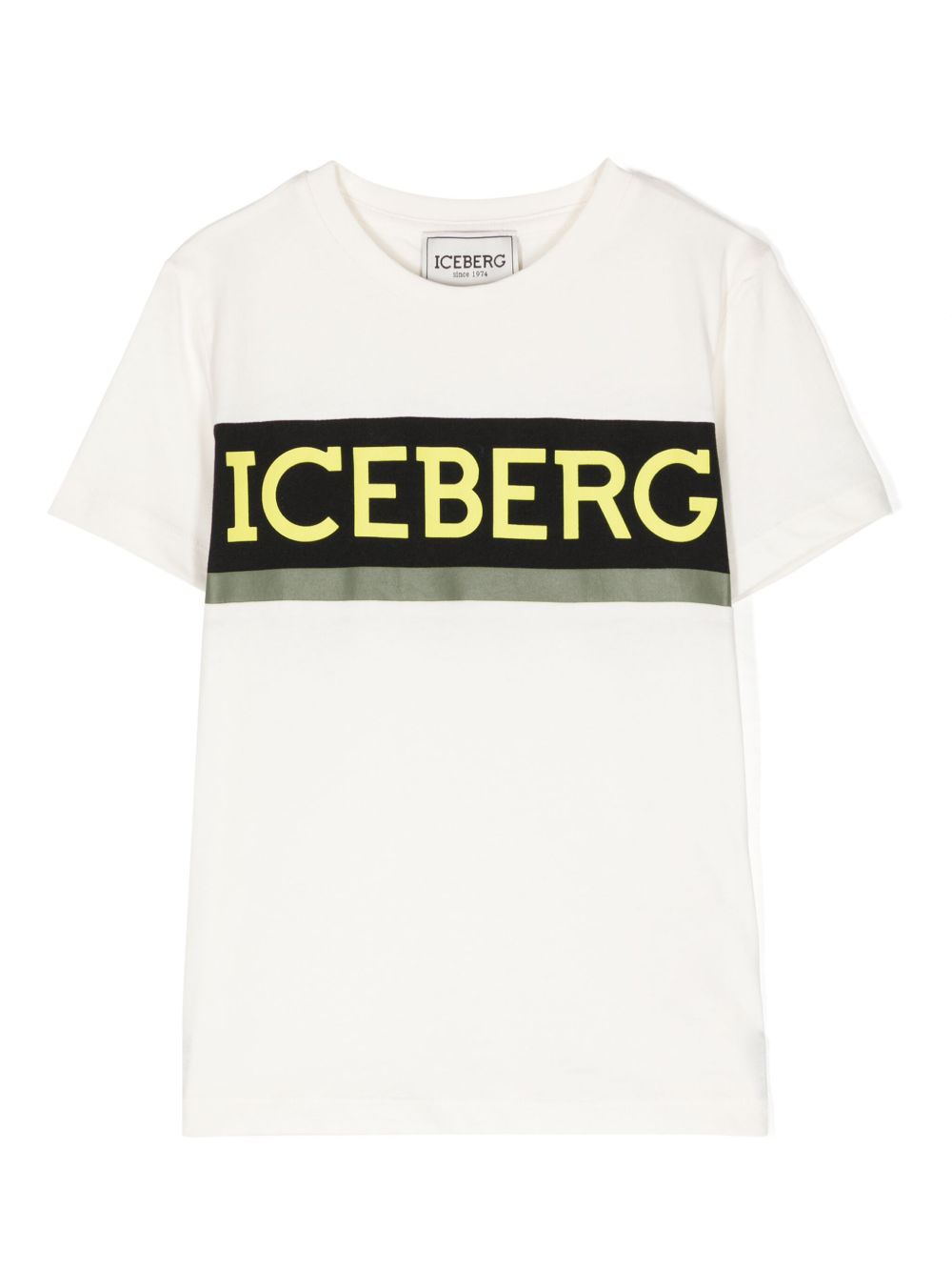 Iceberg Kids logo印花棉T恤 - 白色