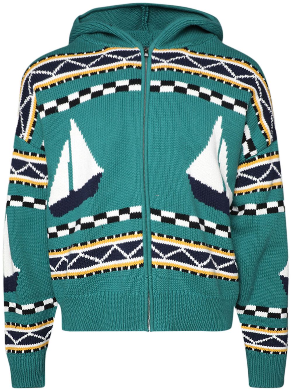 RHUDE Bateau 拉链连帽衫 - 蓝色