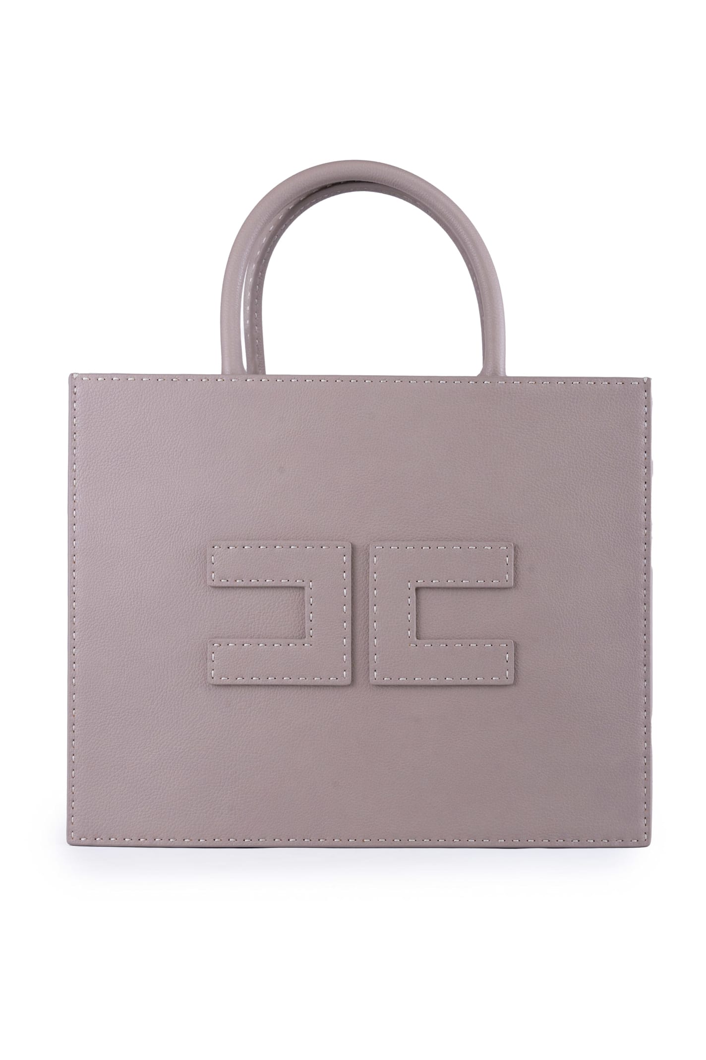 Elisabetta Franchi Medium Leather-effect Handbag With Stitching