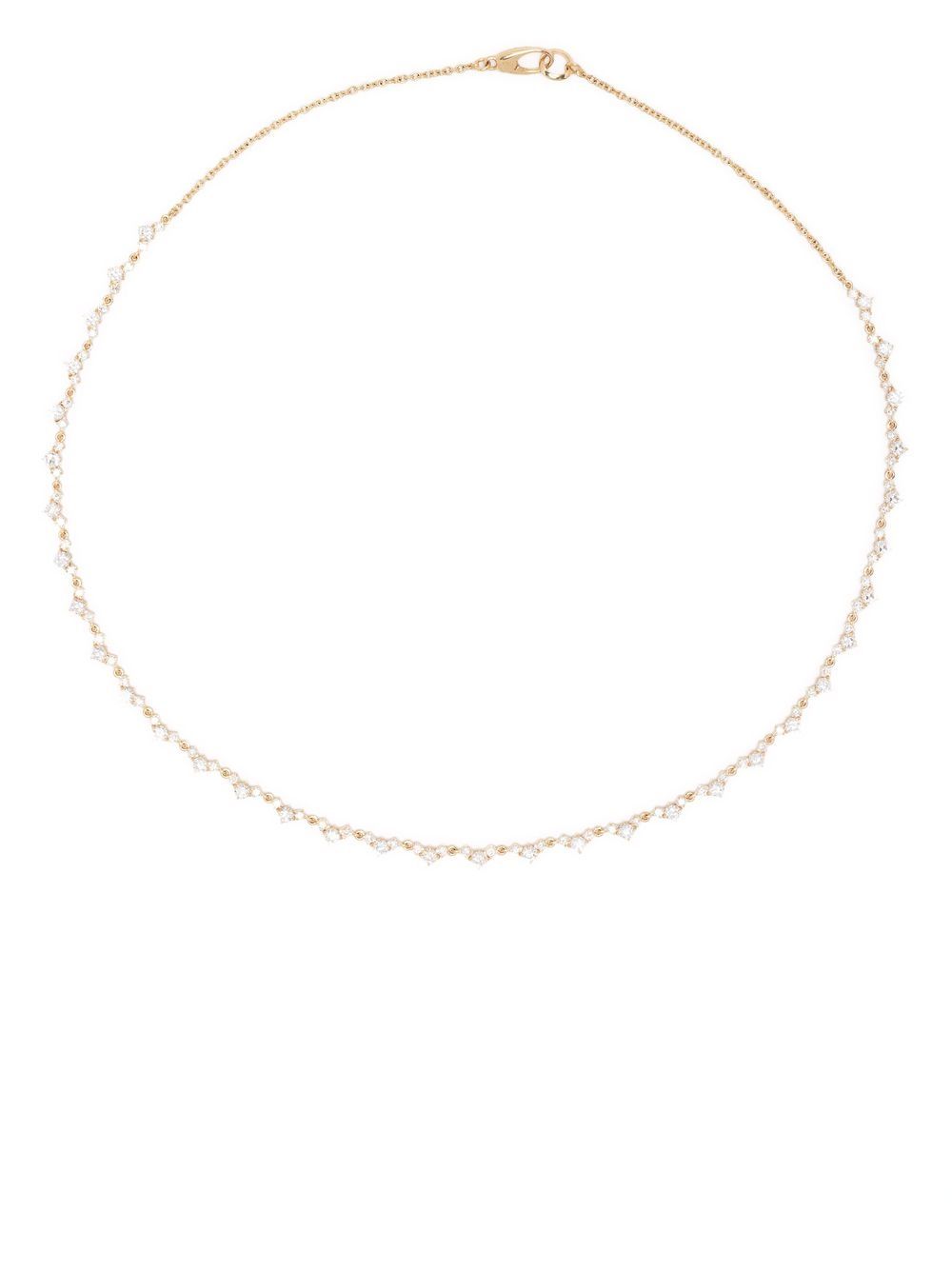 Lizzie Mandler Fine Jewelry Éclat 18K黄金钻石网球项链 - 金色
