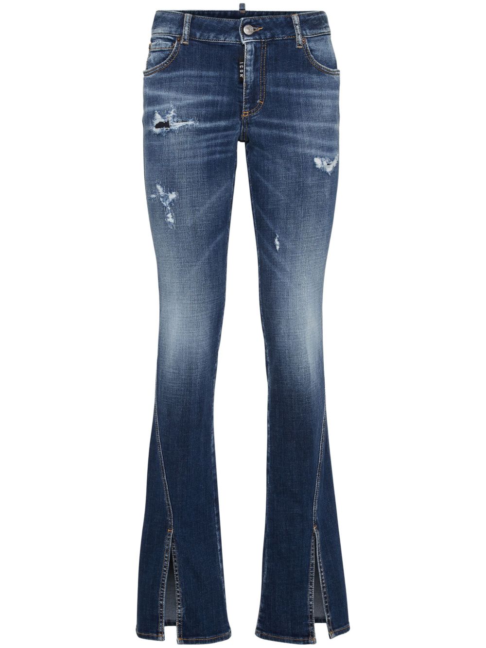 DSQUARED2 中腰喇叭牛仔裤 - 蓝色