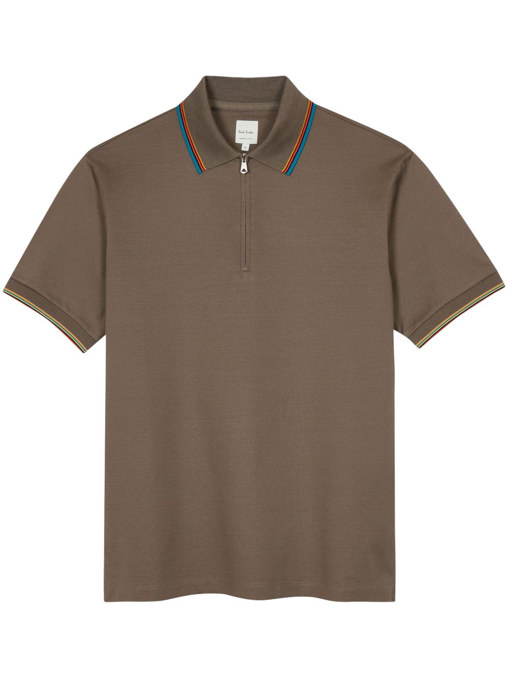 Paul Smith 拉链领开合polo衫 - 褐色