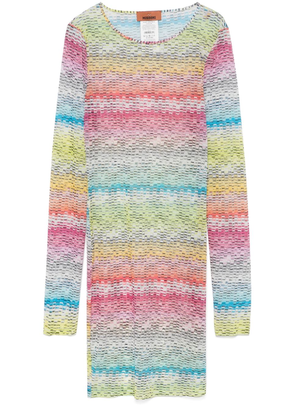 Missoni Z字形图案印花迷你连衣裙 - 黄色