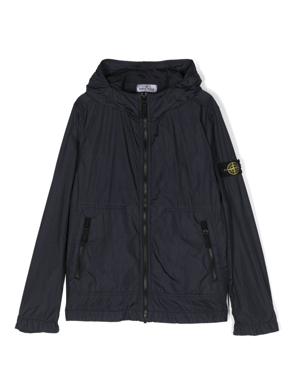 Stone Island Junior 罗盘徽章连帽夹克 - 蓝色