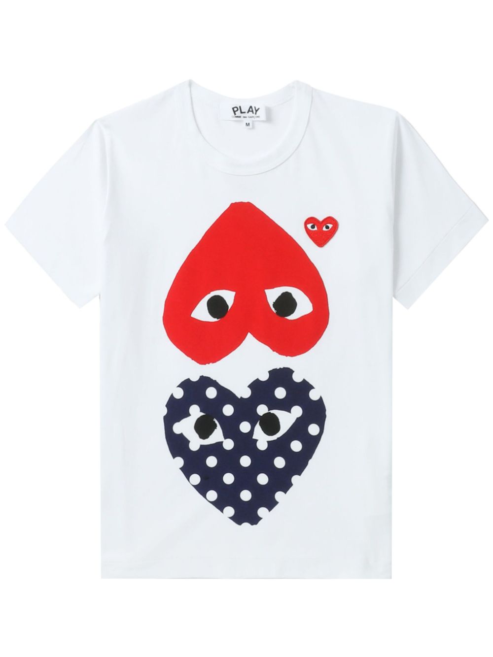 Comme Des Garçons Play 爱心印花全棉T恤 - 白色