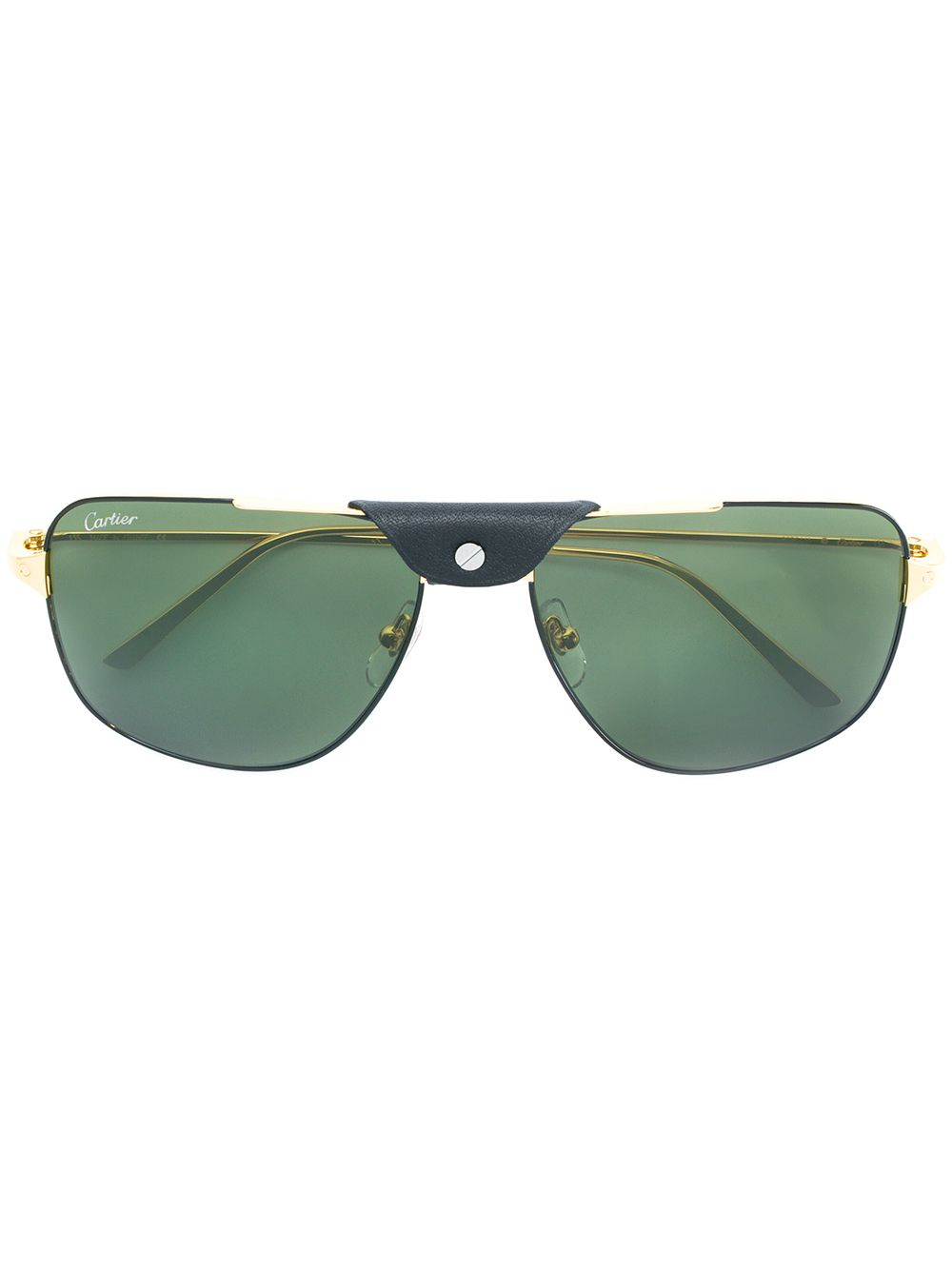 Cartier Eyewear Santos de Cartier太阳眼镜 - 金属色