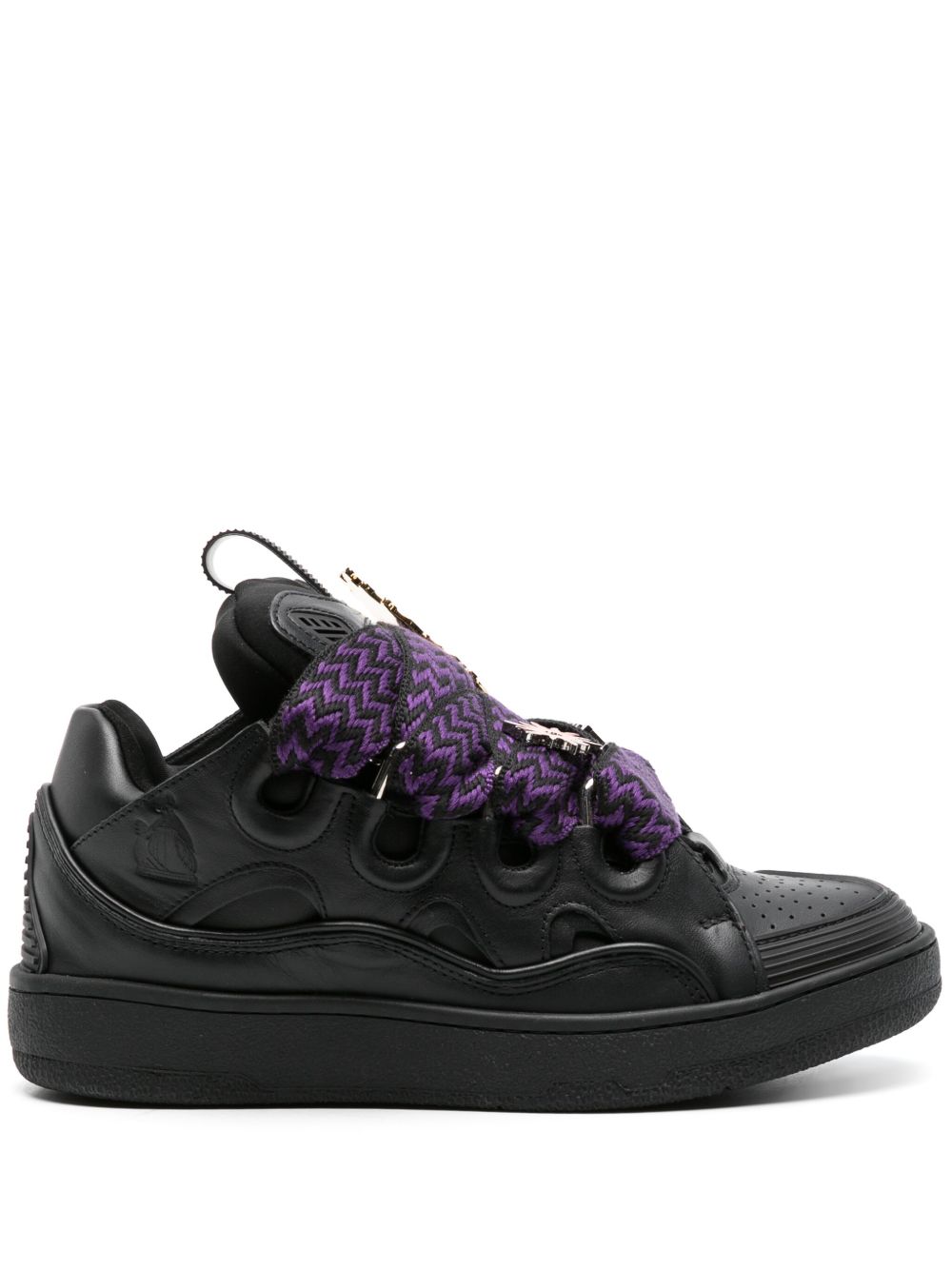 Lanvin x Future Curb 皮质运动鞋 - 黑色