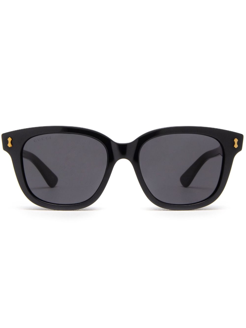 Gucci Eyewear logo镜腿细节太阳眼镜 - 灰色