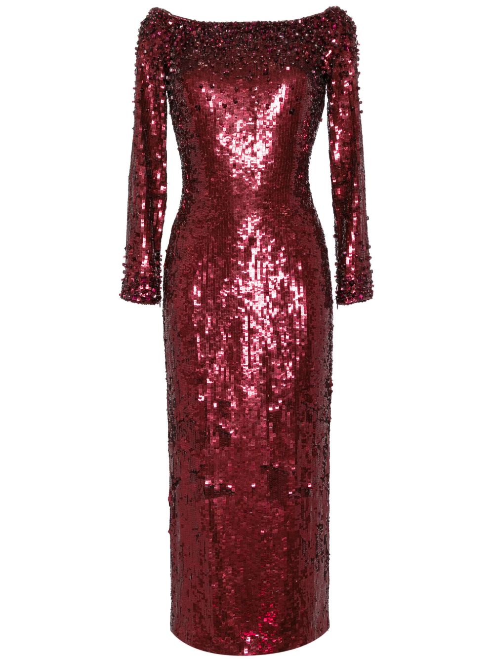 Jenny Packham Ballroom Blitz 亮片缀饰连衣裙 - 红色