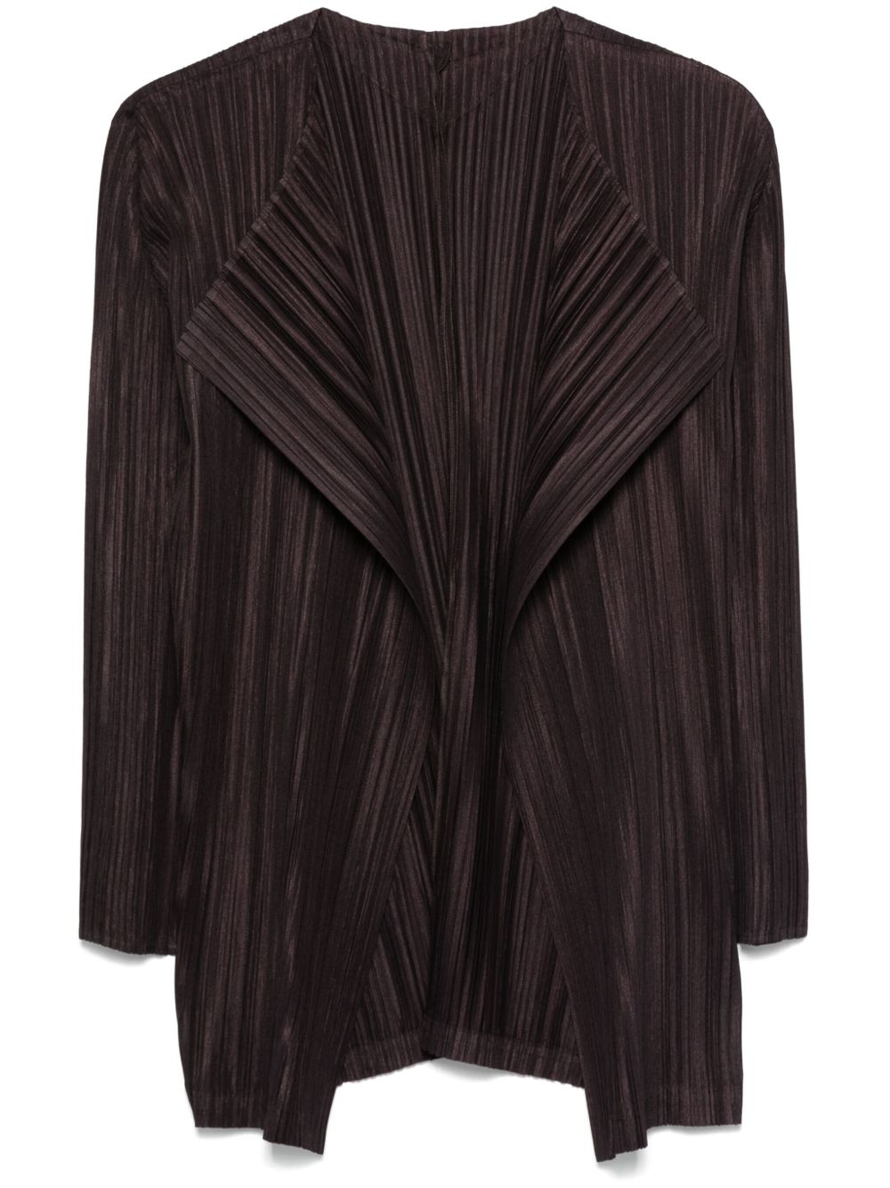 Pleats Please Issey Miyake Mellow Pleats 开衫 - 褐色