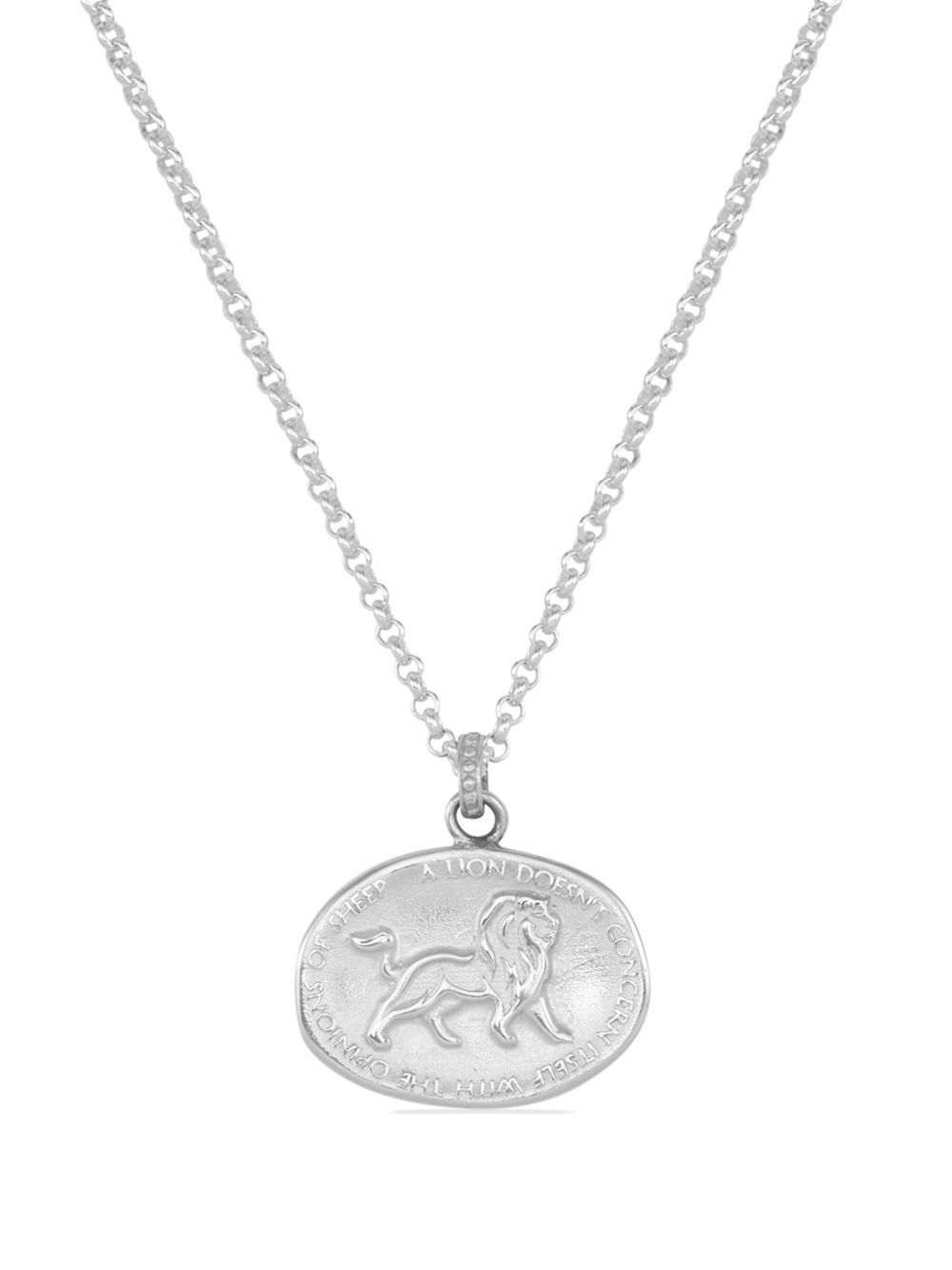 DOWER AND HALL Inspiring Lion Talisman 项链 - 银色