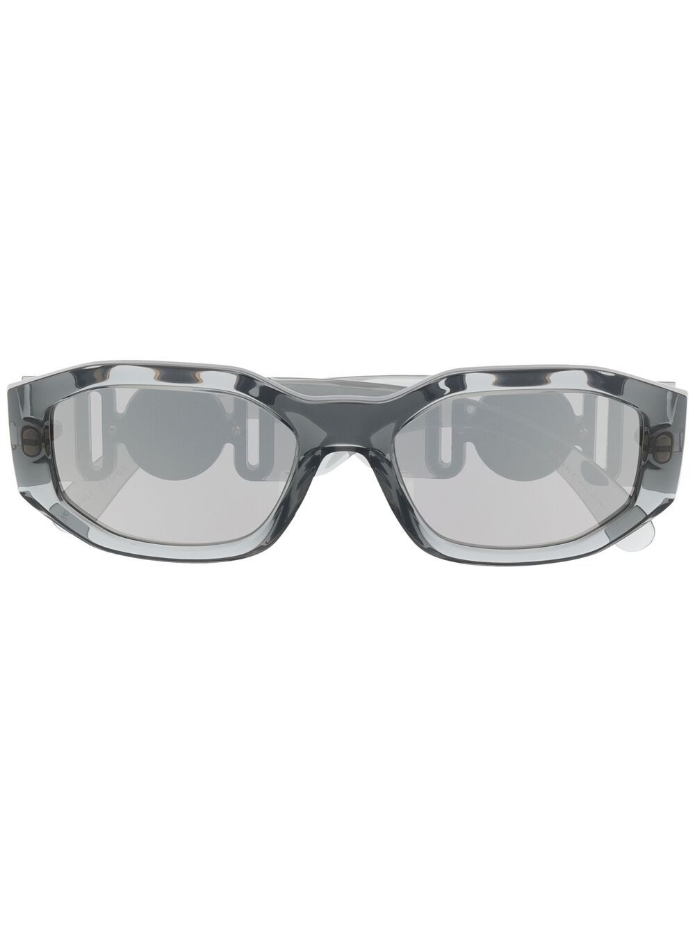 Versace Eyewear Medusa Biggie 椭圆形框太阳眼镜 - 灰色