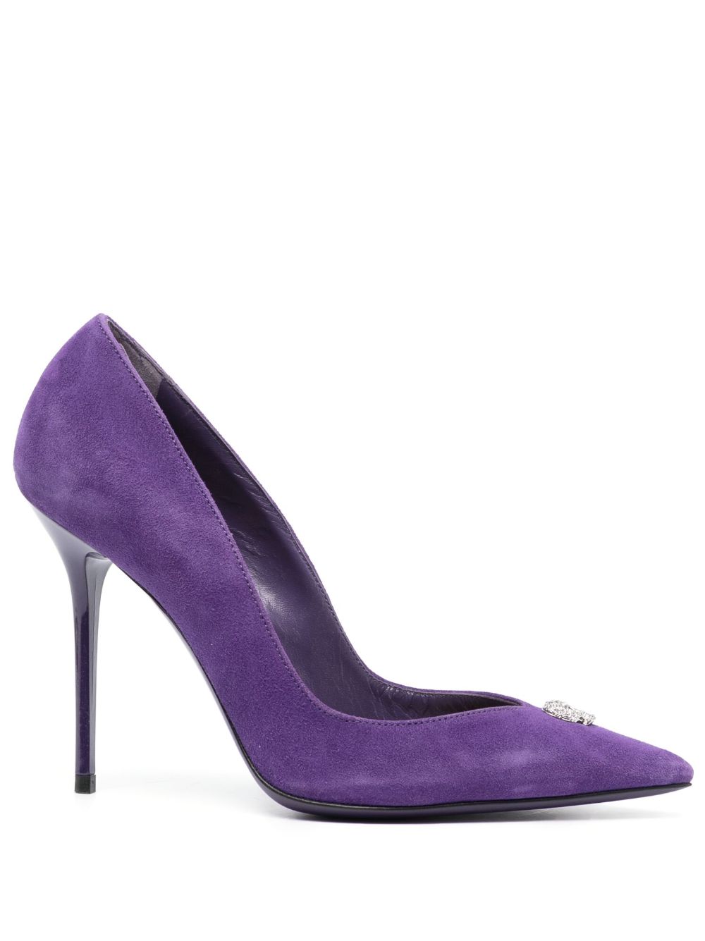 Philipp Plein Decollete 绒面皮高跟鞋 - 紫色