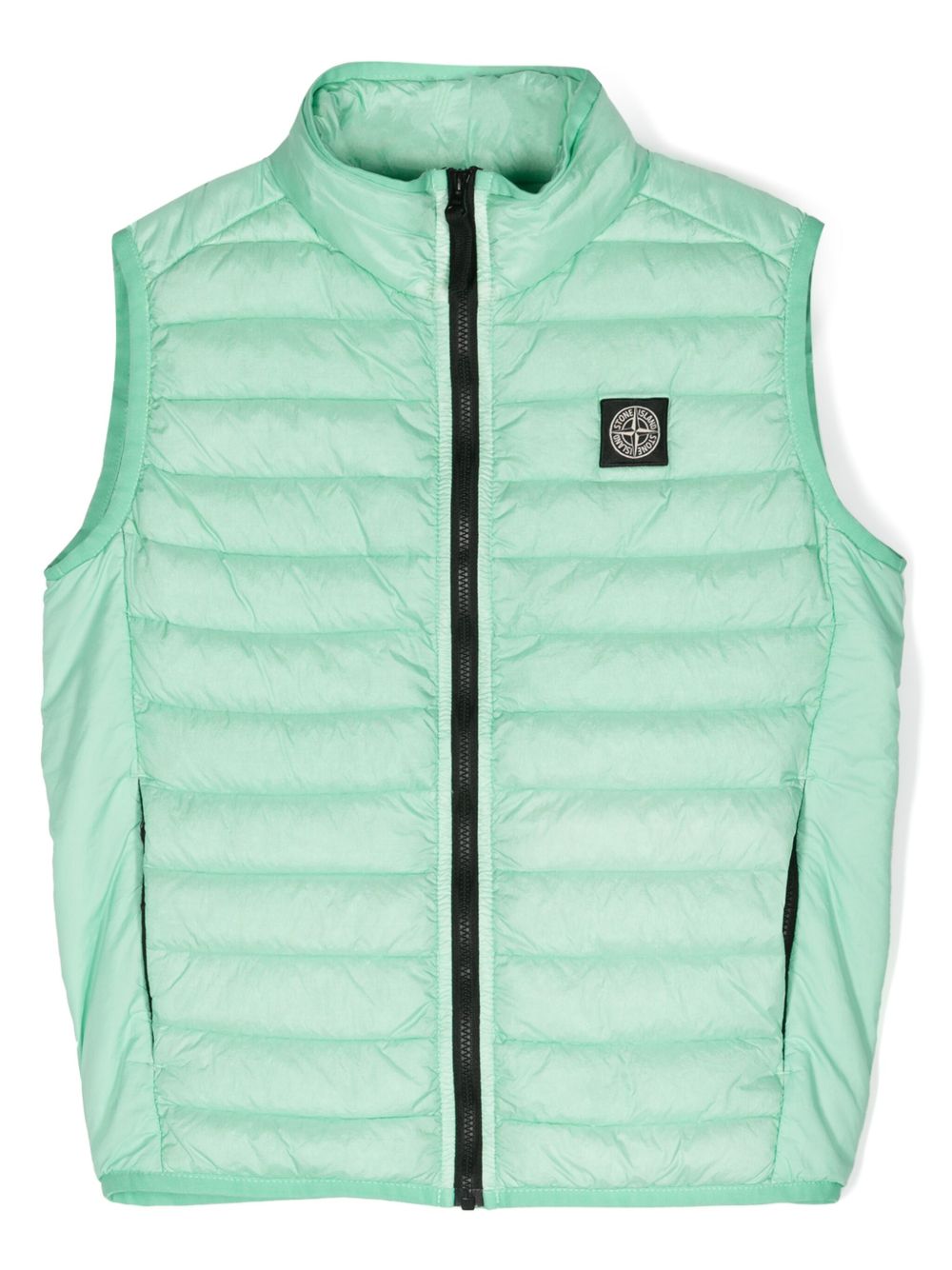 Stone Island Junior 标贴填充马甲 - 绿色