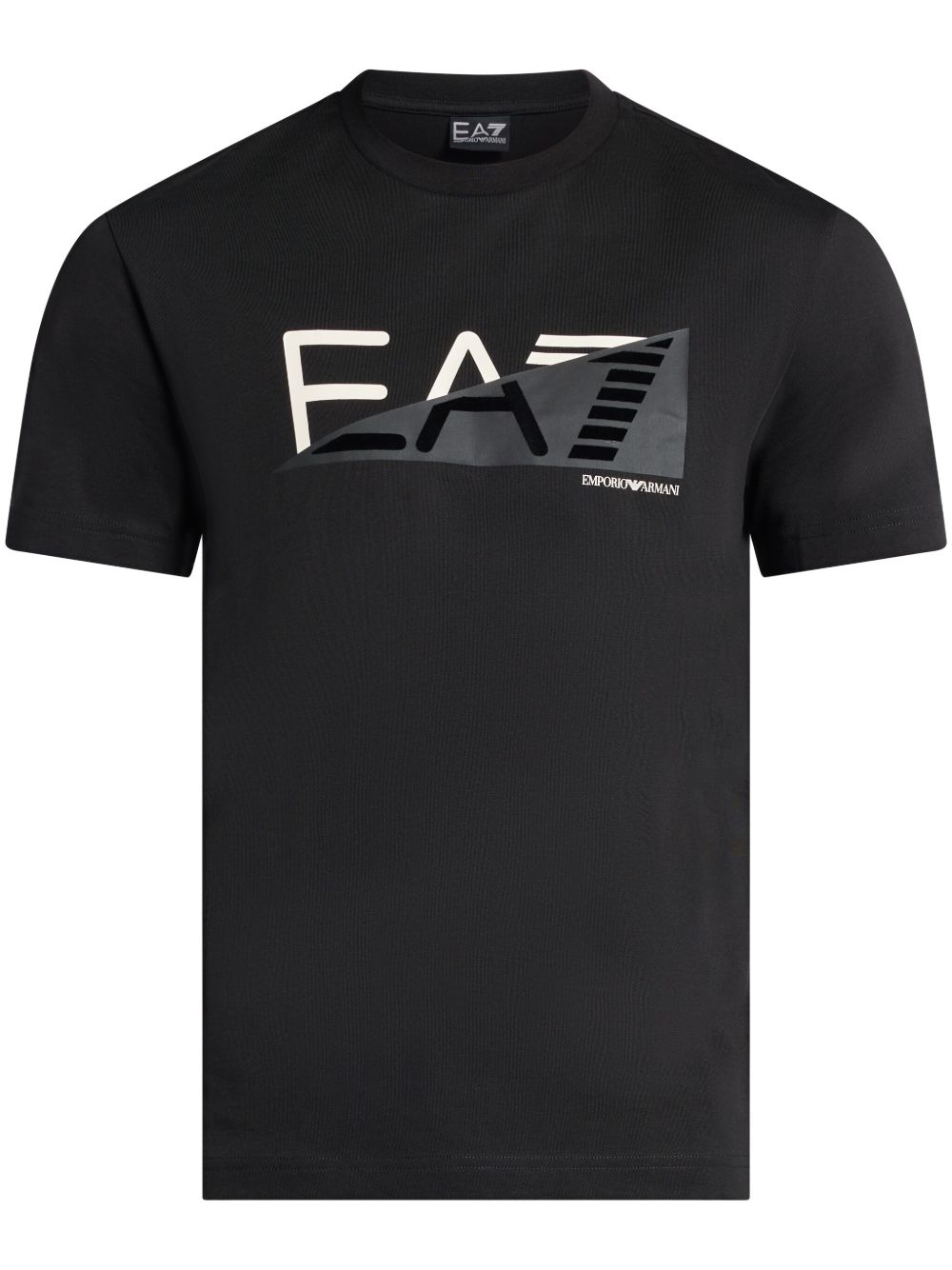 Ea7 Emporio Armani logo印花T恤 - 黑色