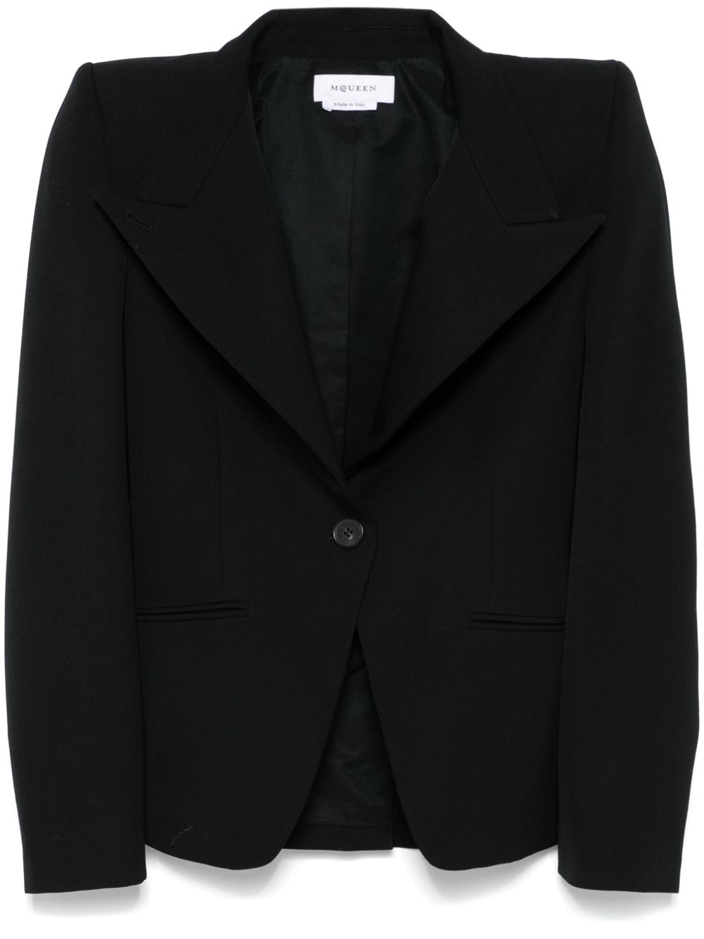 Alexander McQueen 旋褶拼接夹克 - 黑色