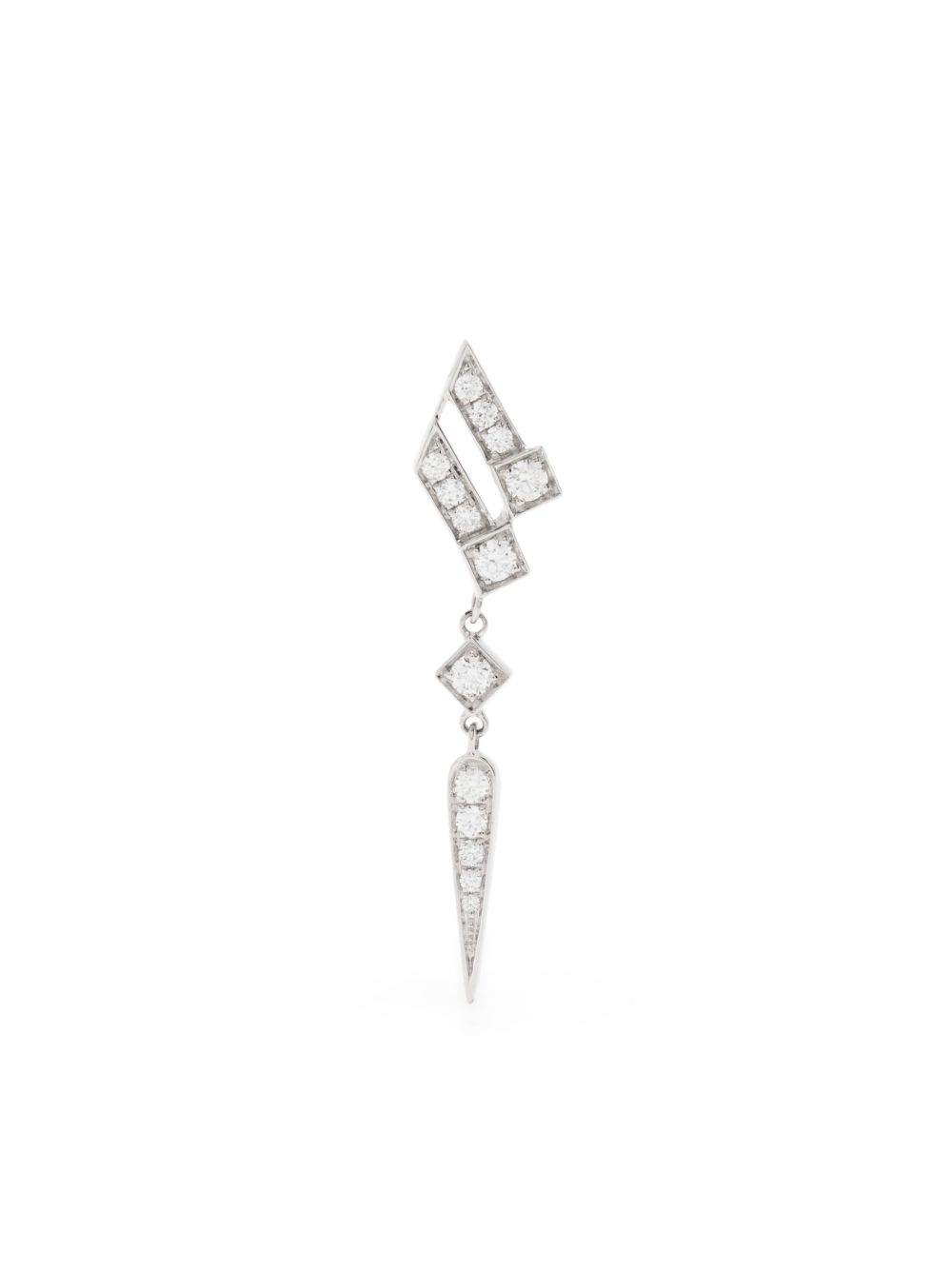 STATEMENT PARIS Stairway Wings 钻石耳环 - 银色