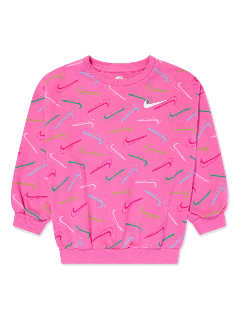 Nike Kids Swoosh logo印花卫衣 - 粉色