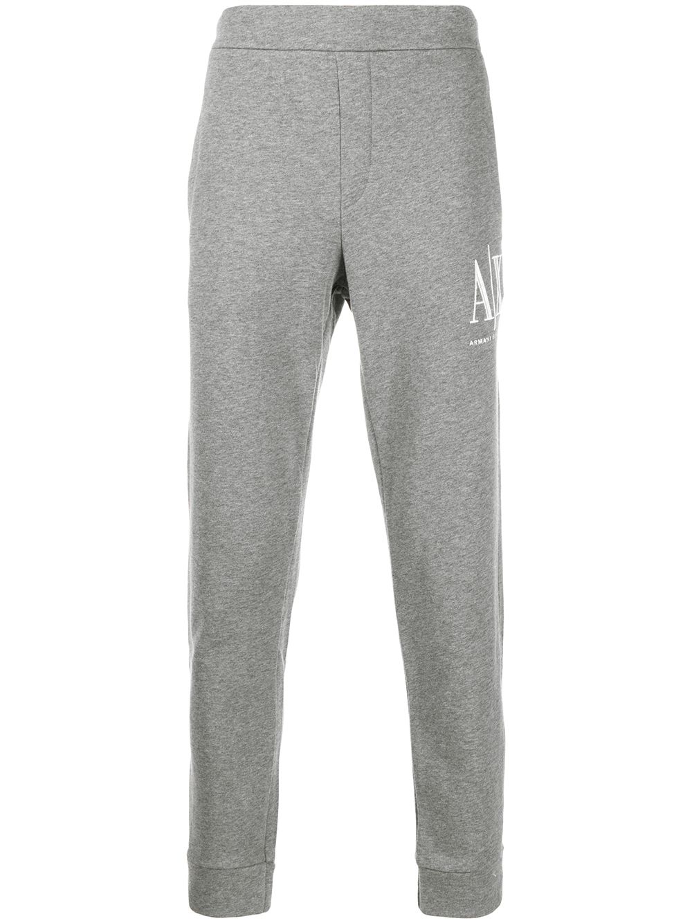 Armani Exchange logo刺绣运动裤 - 灰色