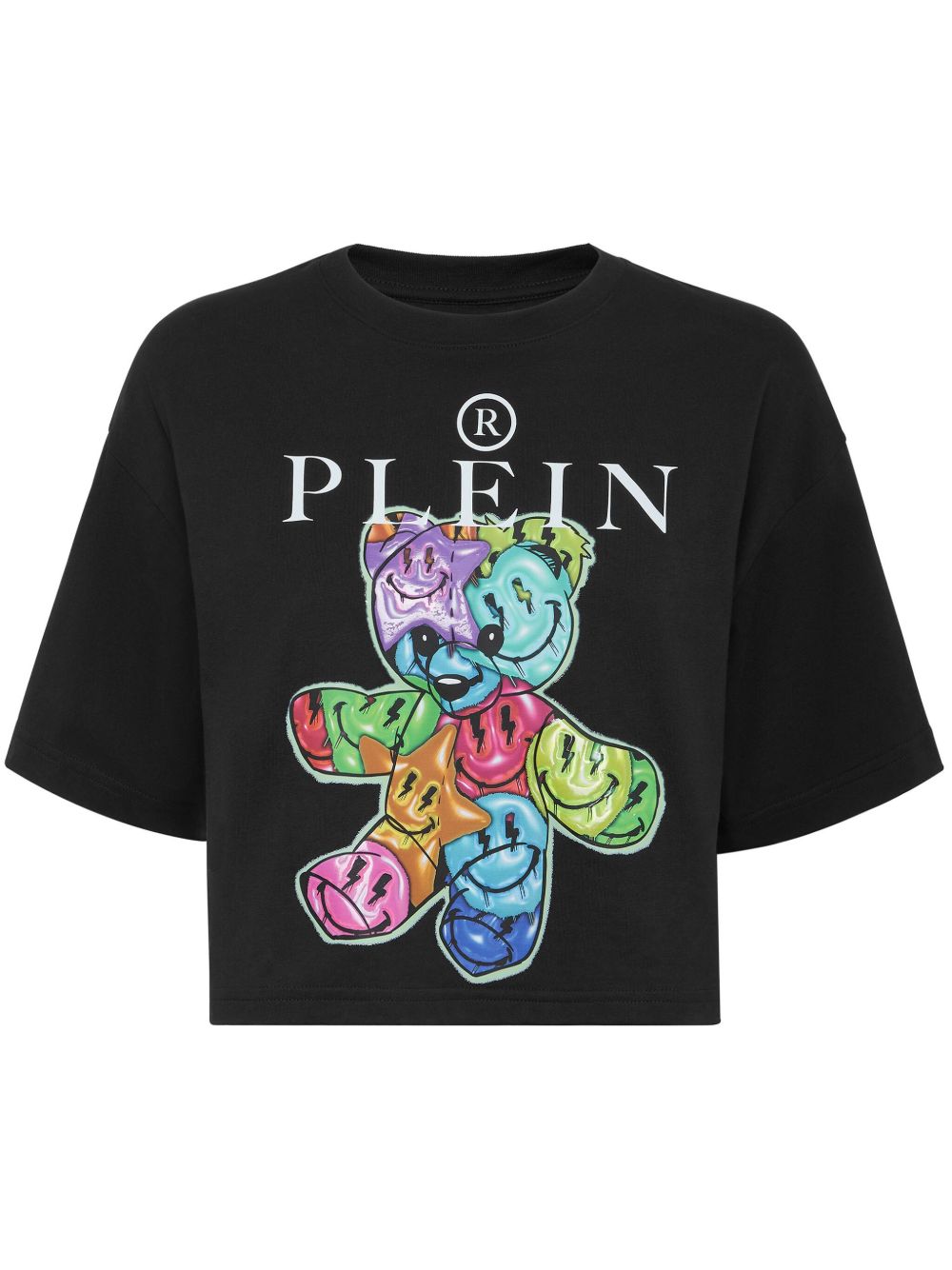 Philipp Plein Smile 短款圆领T恤 - 黑色