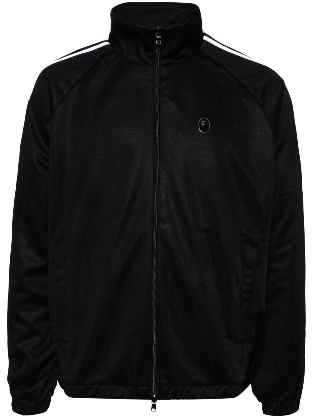 A BATHING APE® 条纹边拉链夹克 - 黑色