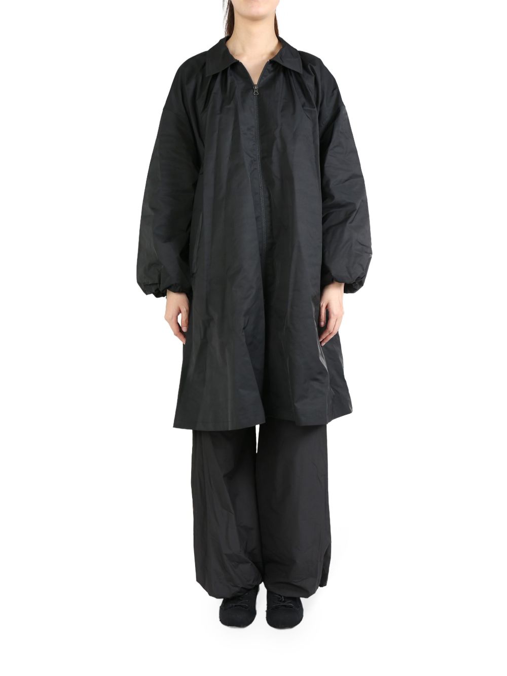 Amomento shirring jumper dress - 黑色