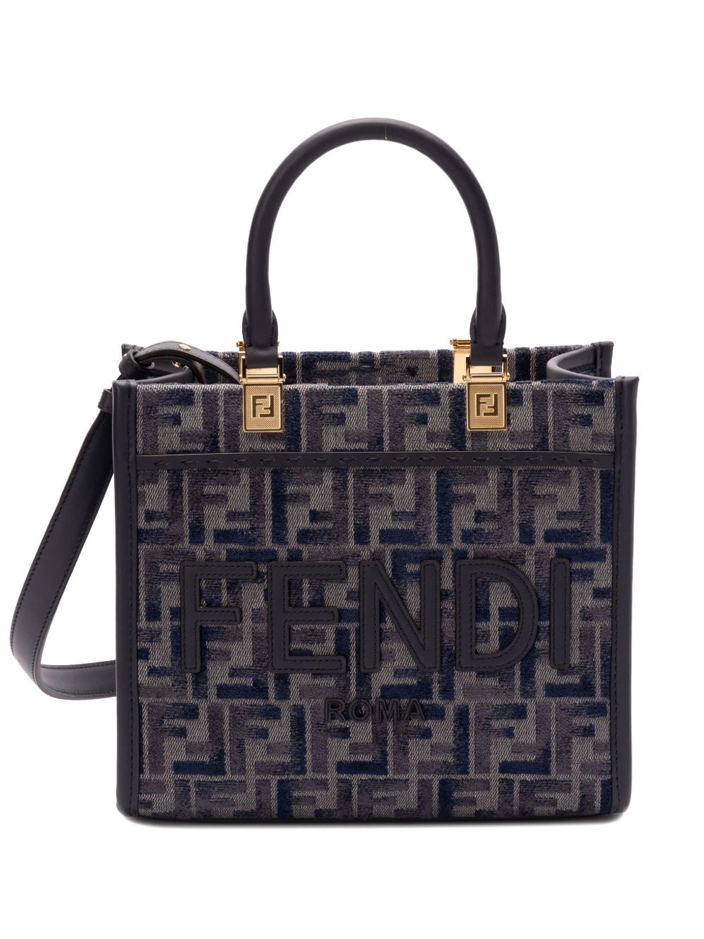 FENDI Sunshine 小号托特包 - 蓝色