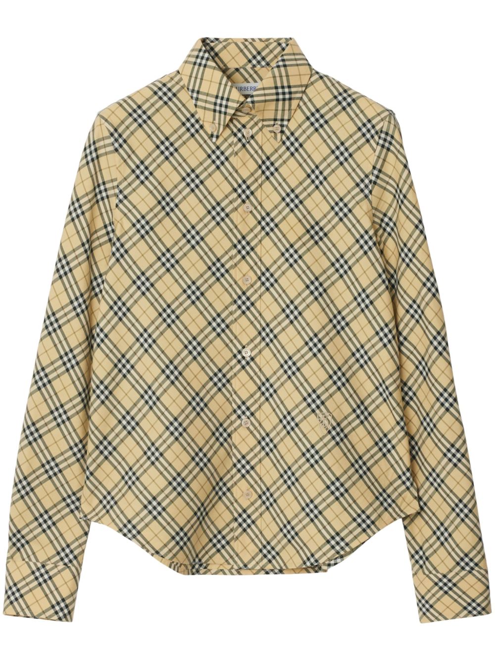 Burberry 格纹棉衬衫 - 中性色
