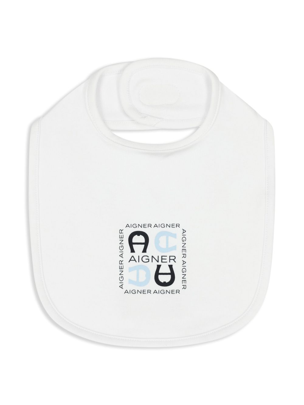 Aigner Kids logo印花围嘴 - 白色
