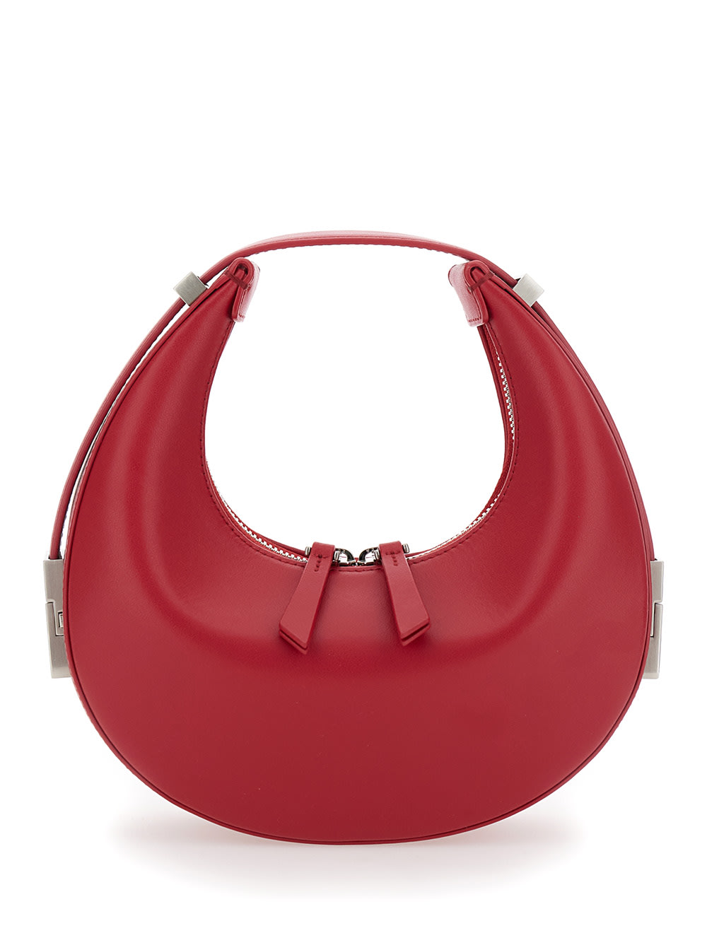 OSOI mini Toni Red Shoulder Bag With Engraved Logo In Leather Woman