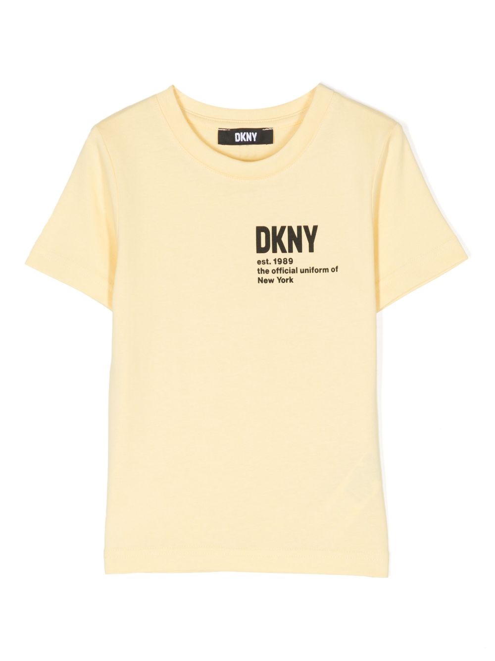 Dkny Kids logo印花棉T恤 - 黄色