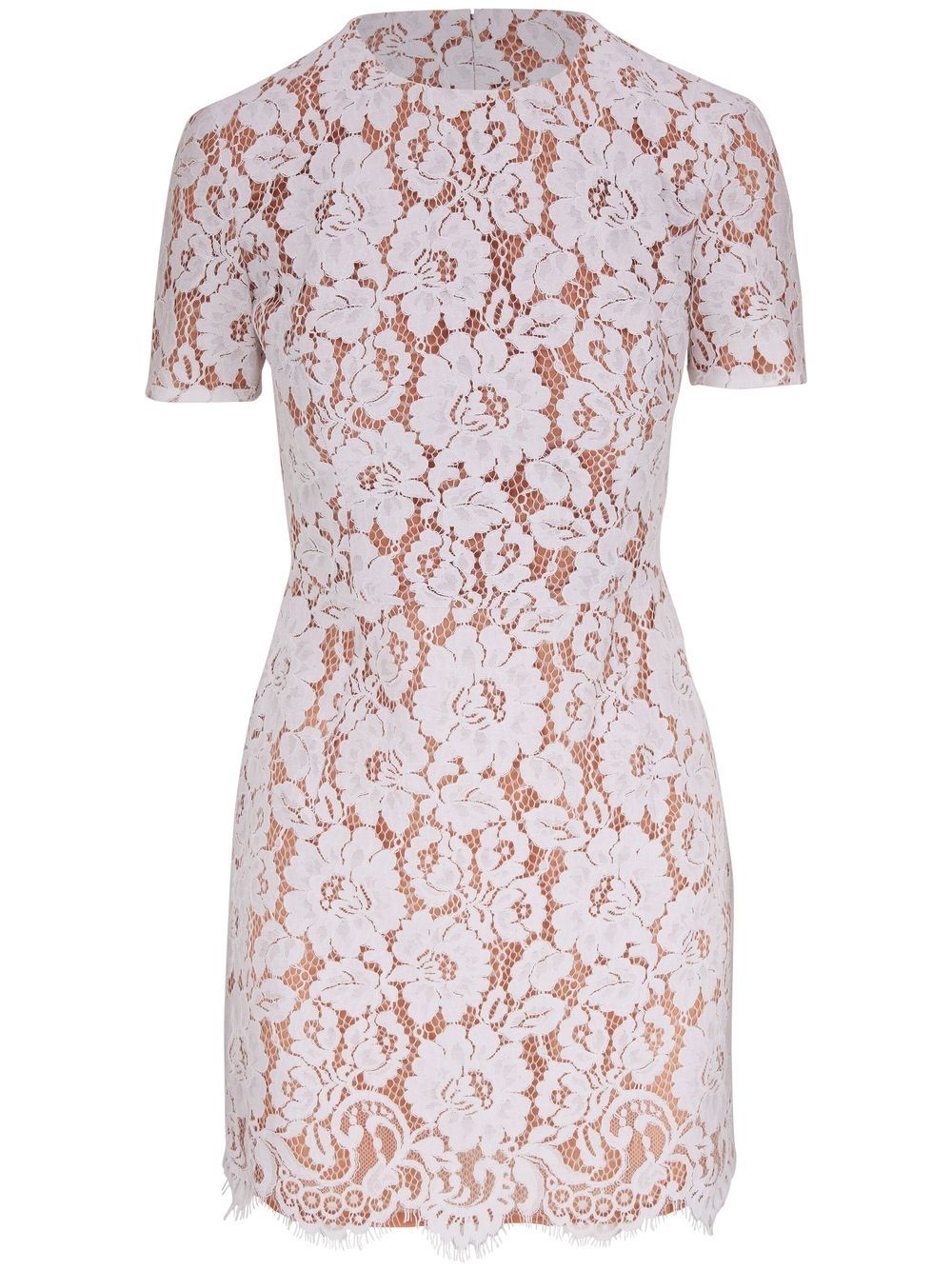 Michael Kors 花卉蕾丝迷你连衣裙 - 白色
