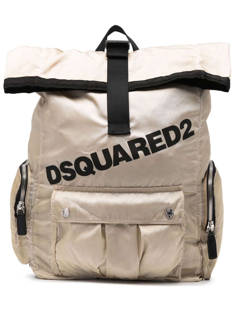 DSQUARED2 D2次方 logo印花扣环双肩包 - 中性色