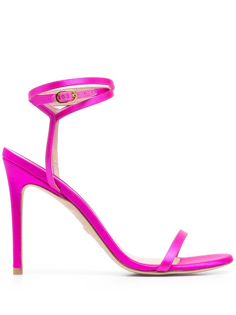 Stuart Weitzman 皮质细高跟凉鞋 - 粉色