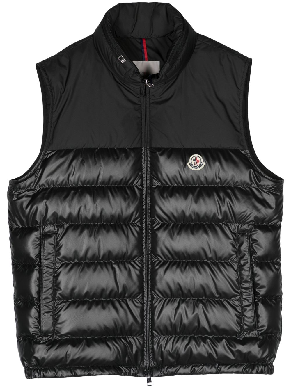 Moncler 标贴羽绒马甲 - 黑色