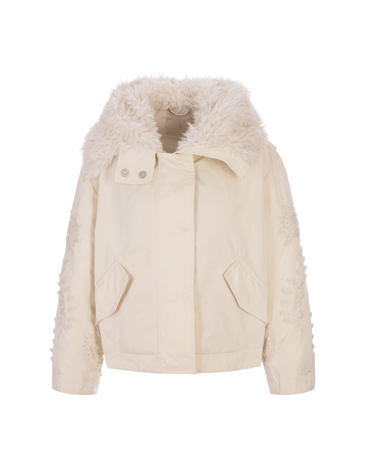 Ermanno Scervino 白色袖子刺绣外套