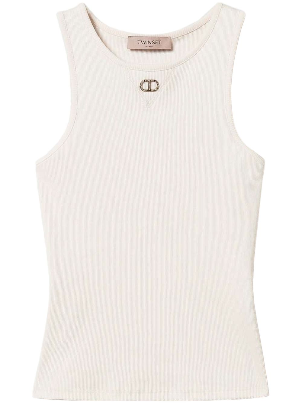 TWINSET Oval T 罗纹上衣 - 粉色