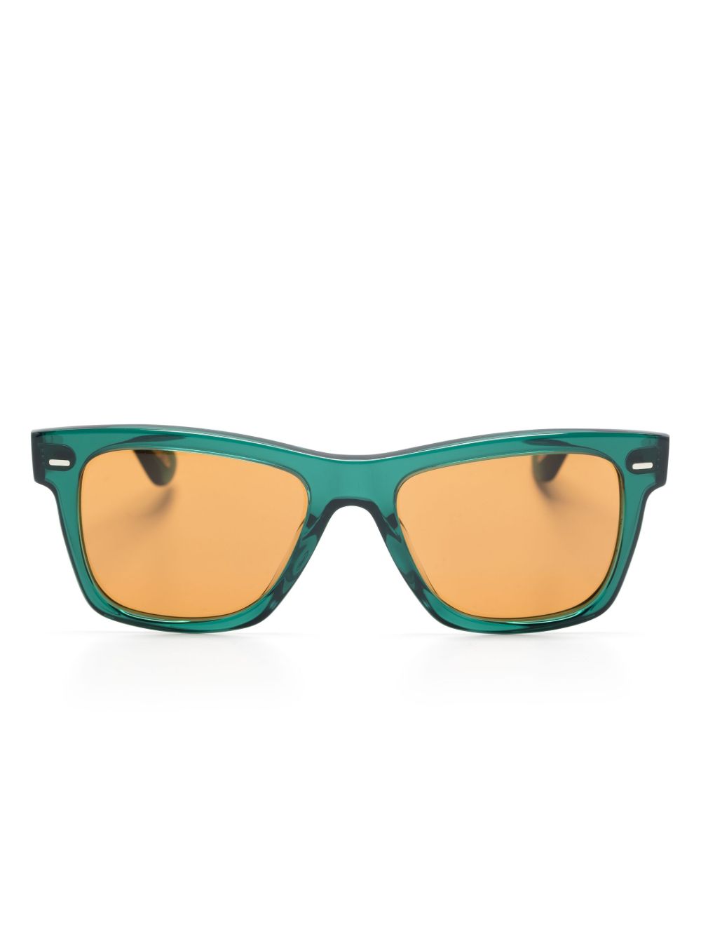 Oliver Peoples Oliver Sun 方框太阳眼镜 - 绿色