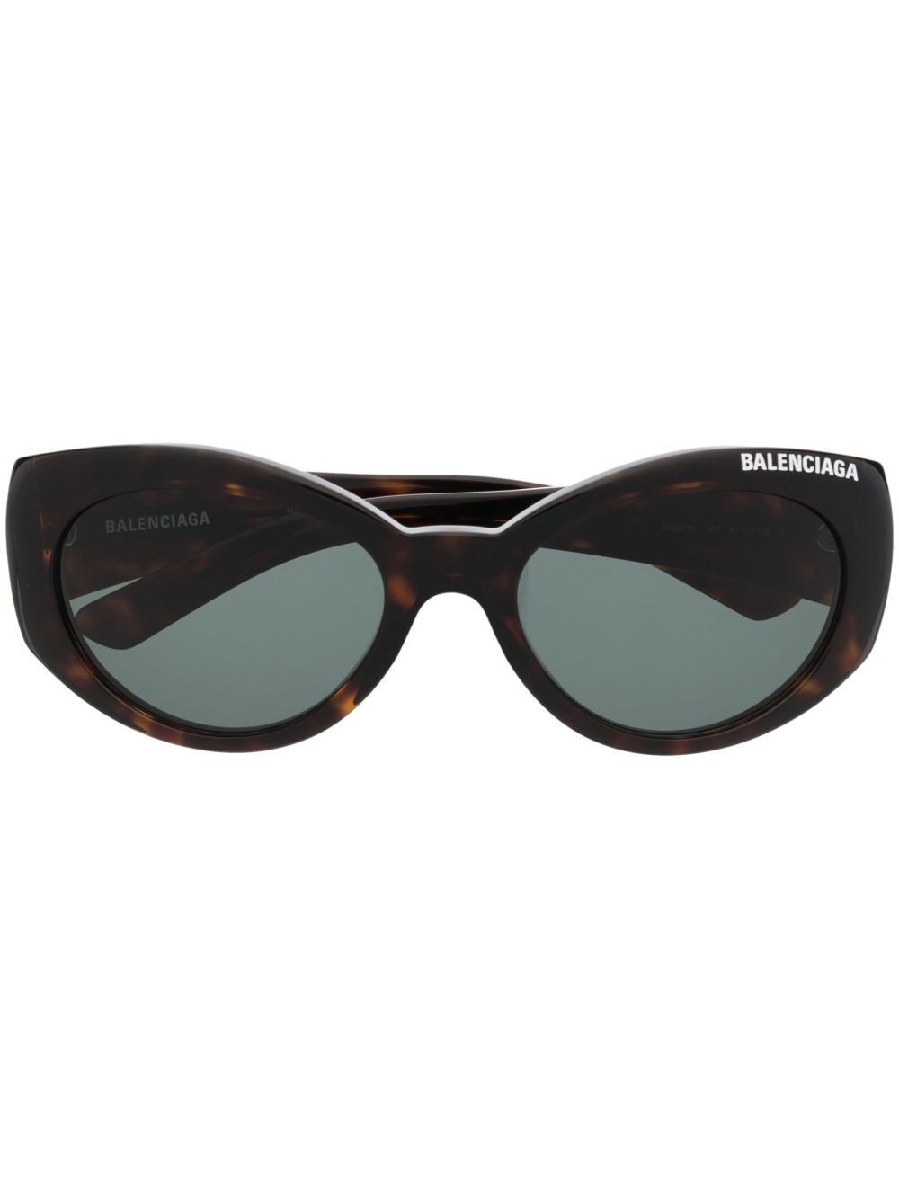 Balenciaga Eyewear logo印花细节太阳眼镜 - 褐色