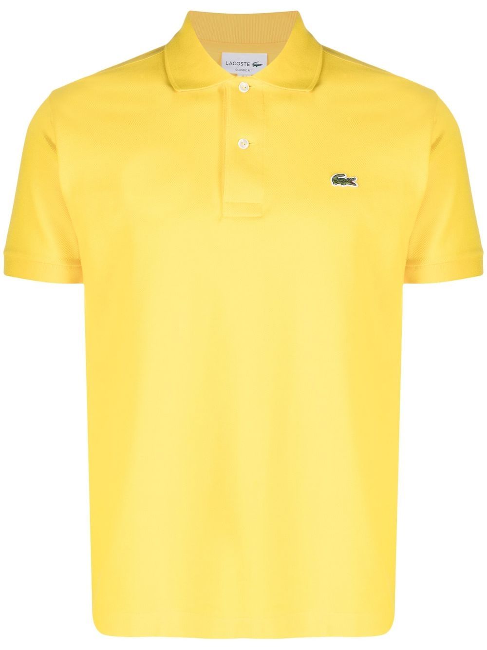 Lacoste L.12.12 logo刺绣polo衫 - 黄色