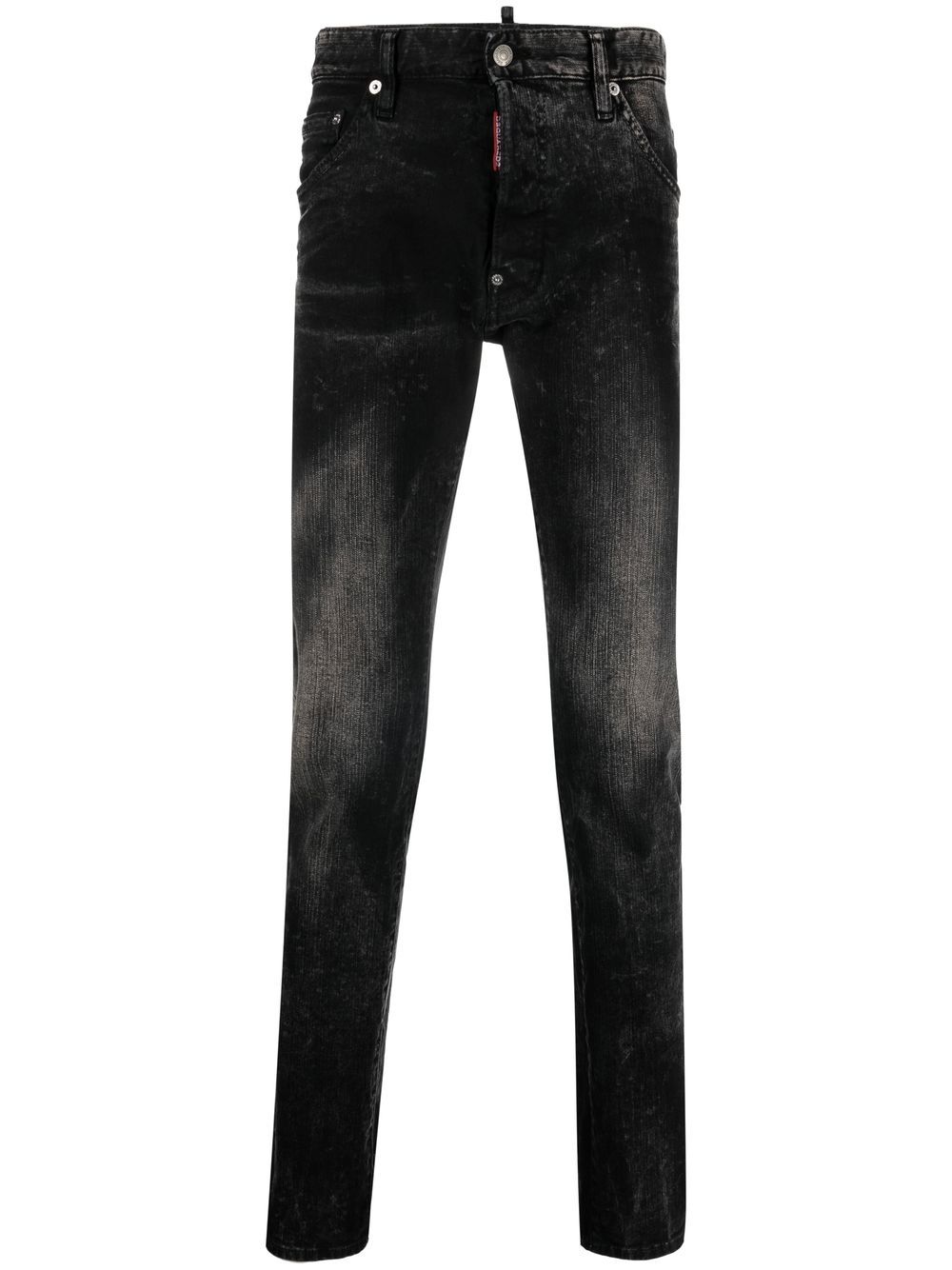 DSQUARED2 仿旧紧身牛仔裤 - 灰色
